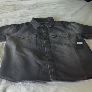 Men's Gray Denim Shirt